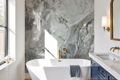 NaChu Green Stone White Marble Slabs high quality